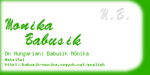 monika babusik business card