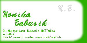monika babusik business card